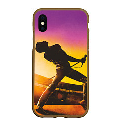 Чехол iPhone XS Max матовый Bohemian Rhapsody, цвет: 3D-коричневый