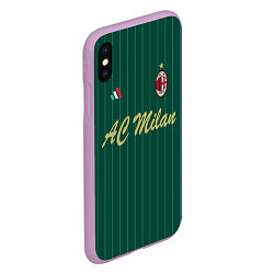 Чехол iPhone XS Max матовый AC Milan: Green Form, цвет: 3D-сиреневый — фото 2