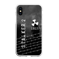Чехол iPhone XS Max матовый STALKER 2021, цвет: 3D-белый