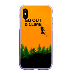 Чехол iPhone XS Max матовый Go Out & Climb