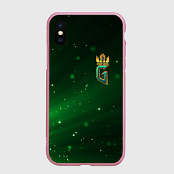 Чехол iPhone XS Max матовый GWENT Logo, цвет: 3D-розовый