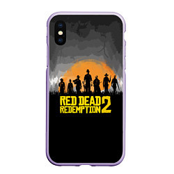 Чехол iPhone XS Max матовый RDR 2: Grey Style, цвет: 3D-светло-сиреневый