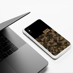 Чехол iPhone XS Max матовый USYK Camo, цвет: 3D-белый — фото 2