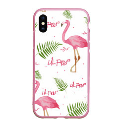 Чехол iPhone XS Max матовый Lil Peep: Pink Flamingo