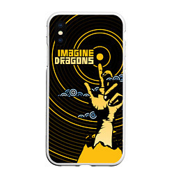 Чехол iPhone XS Max матовый Imagine Dragons: Vinyl, цвет: 3D-белый