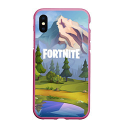 Чехол iPhone XS Max матовый Fortnite: Forest View