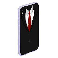 Чехол iPhone XS Max матовый Агент 47, цвет: 3D-светло-сиреневый — фото 2