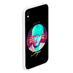 Чехол iPhone XS Max матовый BTS: Give it to me Suga, цвет: 3D-белый — фото 2