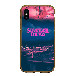 Чехол iPhone XS Max матовый Stranger Things: Pink Heaven, цвет: 3D-коричневый