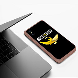 Чехол iPhone XS Max матовый Brazzers: Black Banana, цвет: 3D-коричневый — фото 2