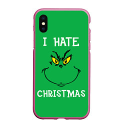 Чехол iPhone XS Max матовый I hate christmas