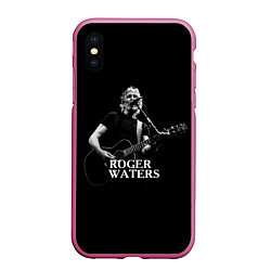 Чехол iPhone XS Max матовый Roger Waters, цвет: 3D-малиновый