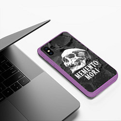 Чехол iPhone XS Max матовый Memento Mori, цвет: 3D-фиолетовый — фото 2
