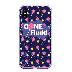 Чехол iPhone XS Max матовый GONE Fludd, цвет: 3D-сиреневый