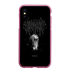 Чехол iPhone XS Max матовый Ghostemane, цвет: 3D-малиновый