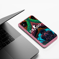 Чехол iPhone XS Max матовый CS GO hyper beast skin, цвет: 3D-малиновый — фото 2