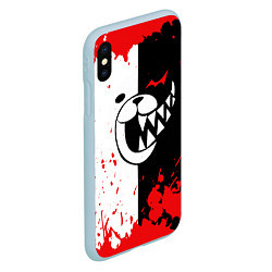 Чехол iPhone XS Max матовый MONOKUMA Blood, цвет: 3D-голубой — фото 2