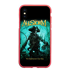 Чехол iPhone XS Max матовый Alestorm: Death Pirate, цвет: 3D-красный