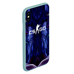 Чехол iPhone XS Max матовый CS:GO Waves Skin, цвет: 3D-мятный — фото 2