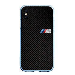 Чехол iPhone XS Max матовый BMW M: Dark Side, цвет: 3D-голубой