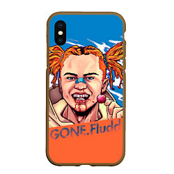 Чехол iPhone XS Max матовый Gone Fludd art, цвет: 3D-коричневый