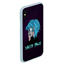 Чехол iPhone XS Max матовый Sally Face, цвет: 3D-голубой — фото 2