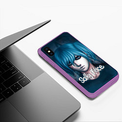 Чехол iPhone XS Max матовый Sally Face, цвет: 3D-фиолетовый — фото 2