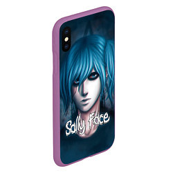 Чехол iPhone XS Max матовый Sally Face, цвет: 3D-фиолетовый — фото 2