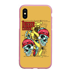 Чехол iPhone XS Max матовый Dagger Curse, цвет: 3D-розовый