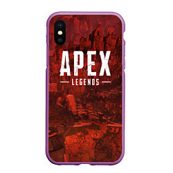 Чехол iPhone XS Max матовый Apex Legends: Boiling Blood, цвет: 3D-фиолетовый