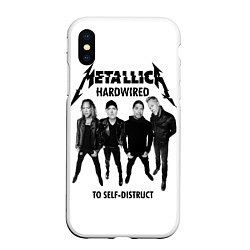 Чехол iPhone XS Max матовый Metallica: Hardwired, цвет: 3D-белый