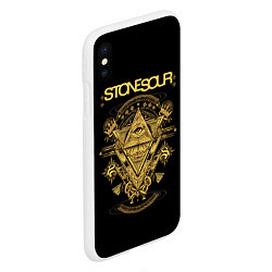 Чехол iPhone XS Max матовый Stone Sour, цвет: 3D-белый — фото 2