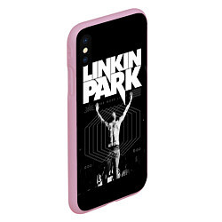 Чехол iPhone XS Max матовый Linkin Park, цвет: 3D-розовый — фото 2