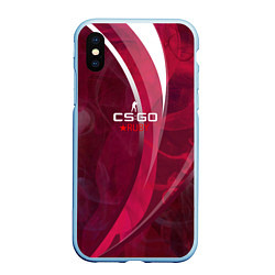 Чехол iPhone XS Max матовый Cs:go - Ruby 2022 Рубин, цвет: 3D-голубой