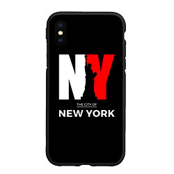 Чехол iPhone XS Max матовый New York City, цвет: 3D-черный