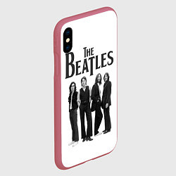 Чехол iPhone XS Max матовый The Beatles: White Side, цвет: 3D-малиновый — фото 2