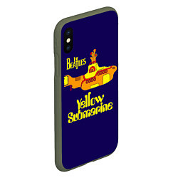 Чехол iPhone XS Max матовый The Beatles: Yellow Submarine, цвет: 3D-темно-зеленый — фото 2