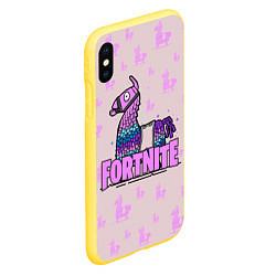 Чехол iPhone XS Max матовый Fortnite, цвет: 3D-желтый — фото 2