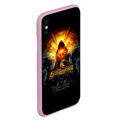 Чехол iPhone XS Max матовый Blind Guardian: Guide to Space, цвет: 3D-розовый — фото 2