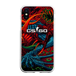 Чехол iPhone XS Max матовый CS:GO Hyper Beast, цвет: 3D-белый