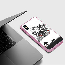 Чехол iPhone XS Max матовый The Witcher 3: Wild Hunt, цвет: 3D-розовый — фото 2