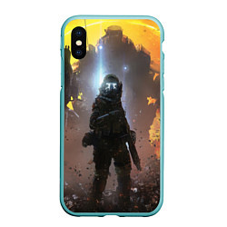 Чехол iPhone XS Max матовый Apex Legends: Sunrise, цвет: 3D-мятный