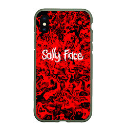 Чехол iPhone XS Max матовый Sally Face: Red Bloody, цвет: 3D-темно-зеленый