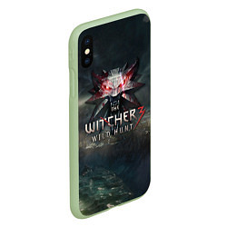 Чехол iPhone XS Max матовый The Witcher 3: Wild Hunt, цвет: 3D-салатовый — фото 2
