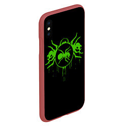 Чехол iPhone XS Max матовый The Prodigy: Acid Ants, цвет: 3D-красный — фото 2