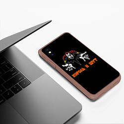 Чехол iPhone XS Max матовый КОРОЛЬ И ШУТ, цвет: 3D-коричневый — фото 2