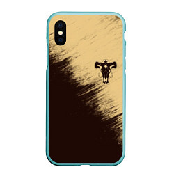 Чехол iPhone XS Max матовый Black Clover, цвет: 3D-мятный
