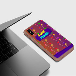 Чехол iPhone XS Max матовый Gone Fludd art 5, цвет: 3D-коричневый — фото 2