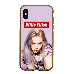 Чехол iPhone XS Max матовый Billie Eilish: Bored, цвет: 3D-коричневый