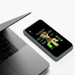 Чехол iPhone XS Max матовый The Creeper, цвет: 3D-темно-зеленый — фото 2